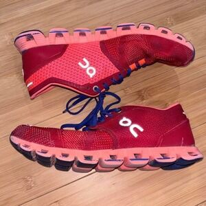 On Running Cloud Sneakers Red Pink Women's 6.5 Athletic Trainers
